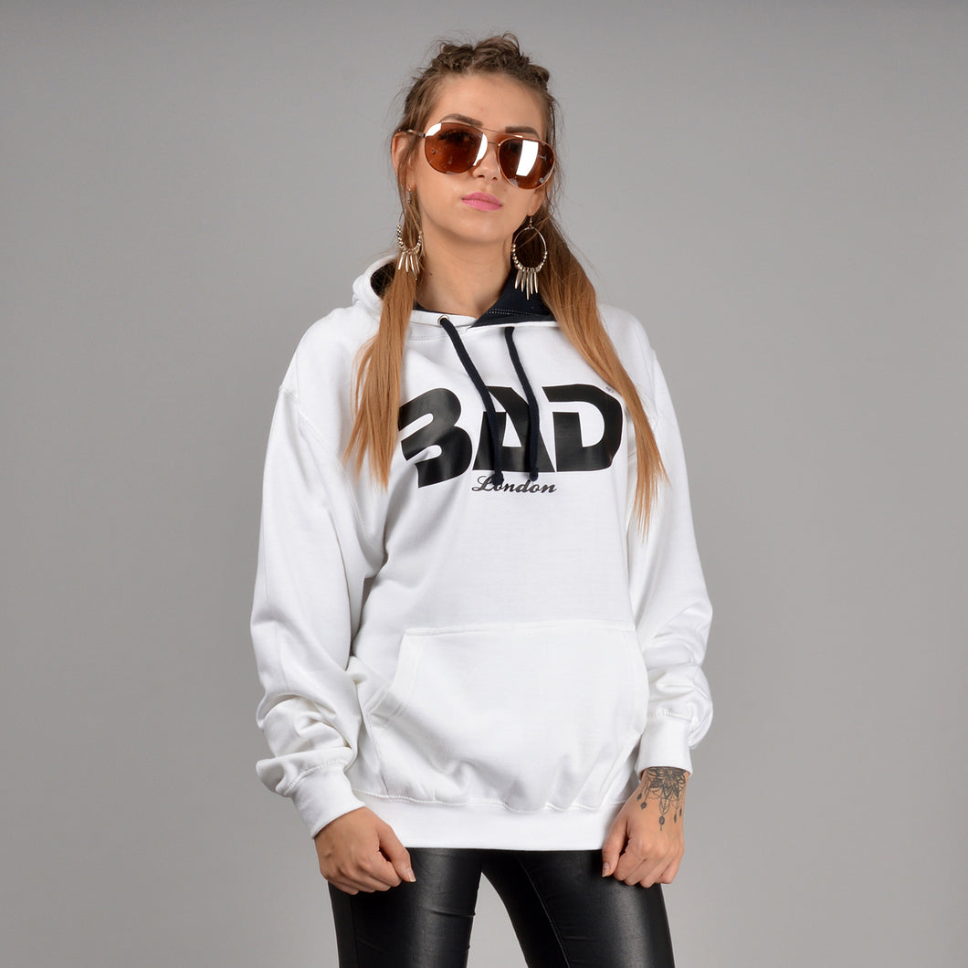 BAD LONDON Clothing Designer Street fashion White Hoodie