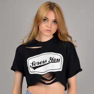 Screw You Apparel Brand New York Collection Cropped Top